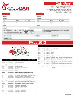 Fall 2013 - CrossCan Educational Services