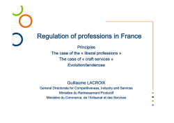Regulation of professions in France
