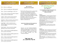 SANTA ANITA HOY Informaci&ograve;n Como Apostar