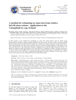 A method for estimating ice mass loss from relative InSAR