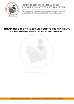 Interim Report of the Commission into the Feasibility of Fee