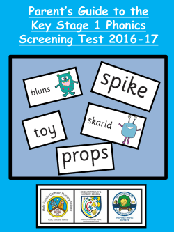 Phonics Screen booklet for parents