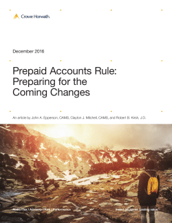 Prepaid Accounts Rule: Preparing for the
