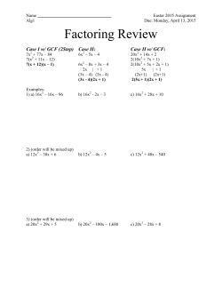 alg1 easter assignment 2015