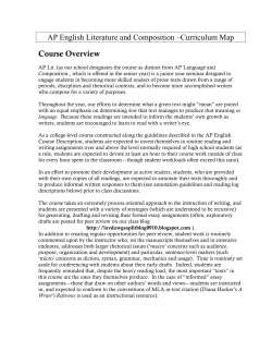 AP Literature - Telluride School District R-1