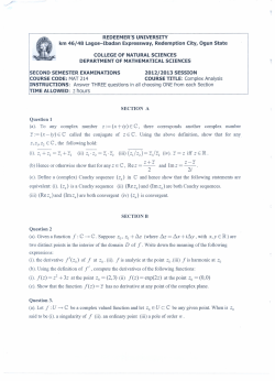 Z+2 Z-2 2 2i - Redeemer`s University