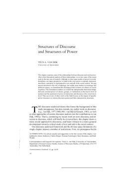 Structures of Discourse and Structures of Power