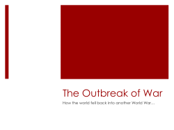 The Outbreak of War - Hudson City Schools