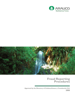 Fraud Reporting Procedures