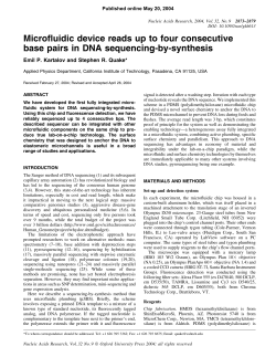 Microfluidic device reads up to four consecutive base pairs in DNA