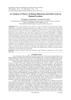 An Analysis of Theory of J&uuml;rgen Habermas and John Locke on