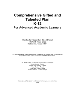 Gifted and Talented Program