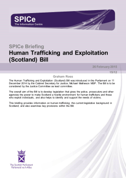 briefing: human trafficking and exploitation (Scotland) bill