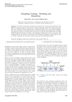 Dumpling Cooking - Modeling and Simulation