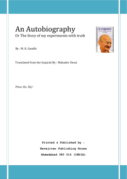 An Autobiography By M. K. Gandhi