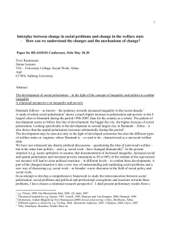 Interplay between change in social problems and change in
