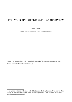 ITALY`S ECONOMIC GROWTH: AN OVERVIEW
