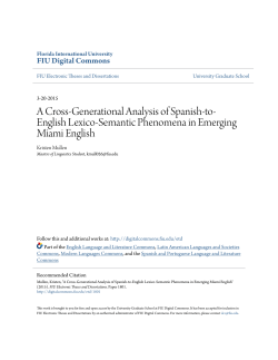 A Cross-Generational Analysis of Spanish-to