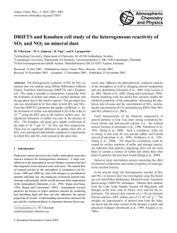 DRIFTS and Knudsen cell study of the heterogeneous reactivity of