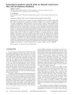 Learning to produce speech with an altered vocal tract: The role of