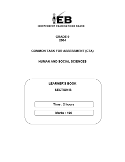 HUMAN AND SOCIAL SCIENCES LEARNER`S BOOK SECTION B