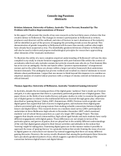 Console-ing Passions Abstracts