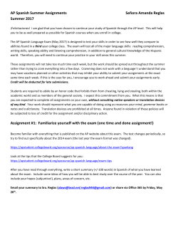 AP Spanish Summer Assignment