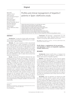 Profiles and clinical management of hepatitis C patients in Spain
