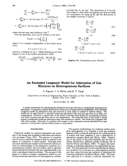An Extended Langmuir Model for Adsorption of Gas Mixtures on