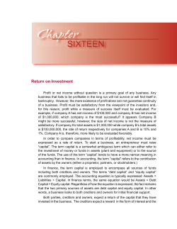 Return on Investment - Micro Business Publications