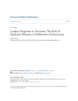 Leaders` Response to Terrorism: The Role of