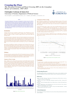 The Electoral Fortunes of Floor-Crossing MPs in the Canadian