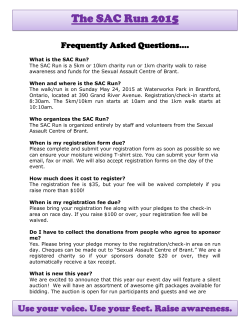 The SAC Run 2015 - Sexual Assault Centre of Brant