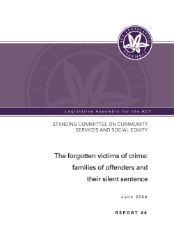 The forgotten victims of crime: families of