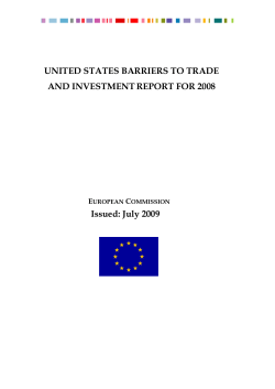 United States Barriers to Trade and Investment Report for 2007