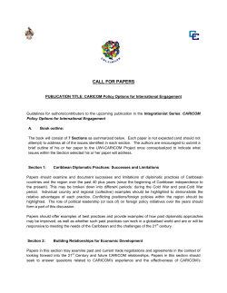 Call for papers : CARICOM Policy Options for International