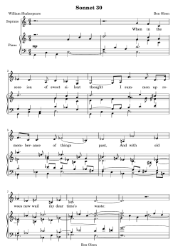 Sonnet 30 - Ben Olsen Music Foundation