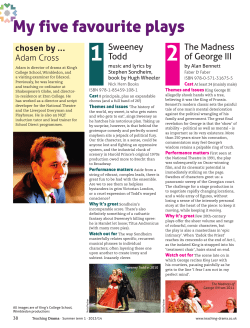 five favourite plays - King`s College School