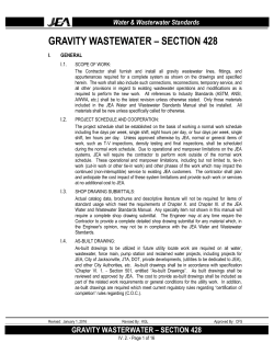 GRAVITY WASTEWATER &ndash; SECTION 428