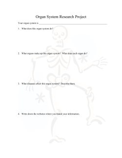 Organ System Research Project