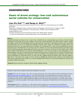 Dawn of drone ecology - Tropical Conservation Science