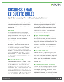Business Email Etiquette and Rules