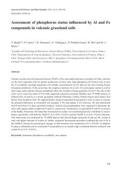 Assessment of phosphorus status influenced by Al and Fe