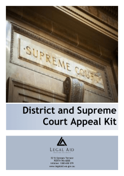 District and Supreme Court Appeal Kit
