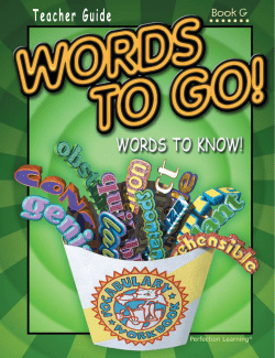 Words To Go! - Perfection Learning