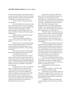 The Kid`s Guide to Divorce by Lorrie Moore