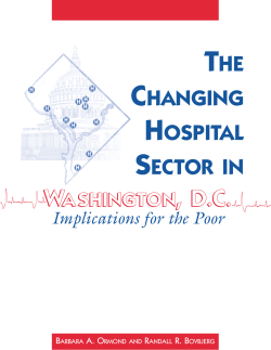 The Changing Hospital Sector in Washington, D.C.
