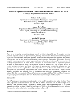 Effects of Population Growth on Urban Infrastructure