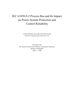 IEC 61850-9-2 Process Bus and Its Impact on Power System