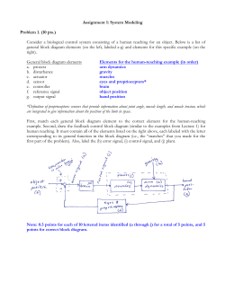 System Modeling Problem 1. (10 pts.)